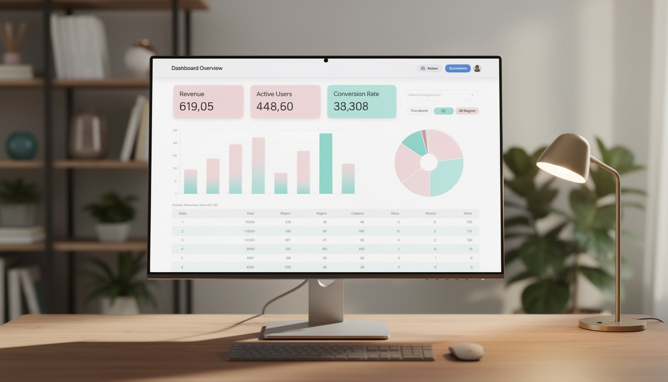 Tablero de control en Google Sheets con gráficas de ventas e inventario en colores