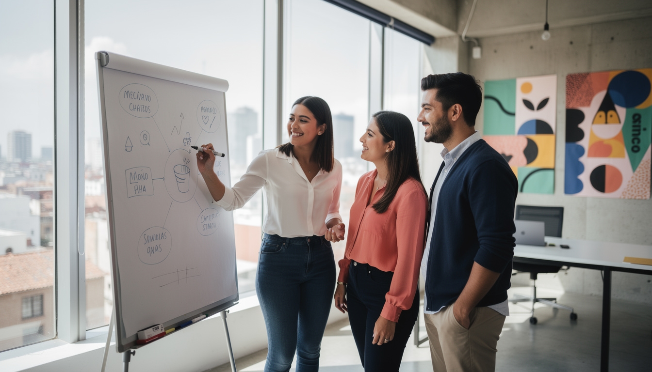 Equipo de Yosawo en espacio de trabajo colaborativo en Guadalajara